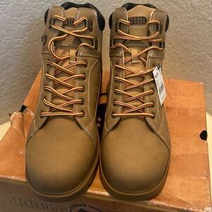 Texas Steer Mens Size 13 KMax 2 Soft Toe Work Boots Wheat Tan Slip Resistant NWT